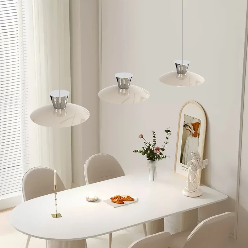 

Ресторанная люстра в кремовом стиле, Современная креативная Подвесная лампа в виде головы 1/3, длинная полоса, барный стол, светодиодная декоративная обеденная настольная лампа