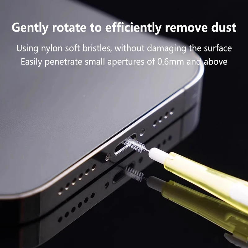 Retractable Cleaner Brush For Earphone Earbuds Cleaner Kit 2 In1 Mobile Phone Speaker Charging Port Cleaning Set Dust Plug