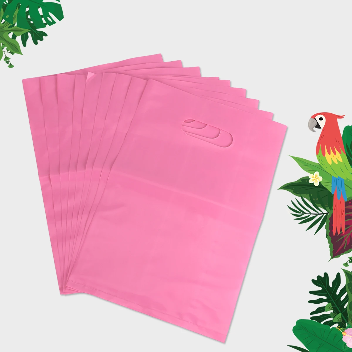 

100Pcs Plastic Handheld Bag Stylish Storage Pouch for Party Favors Candy Gifts Home Organization Reusable Bright Colors