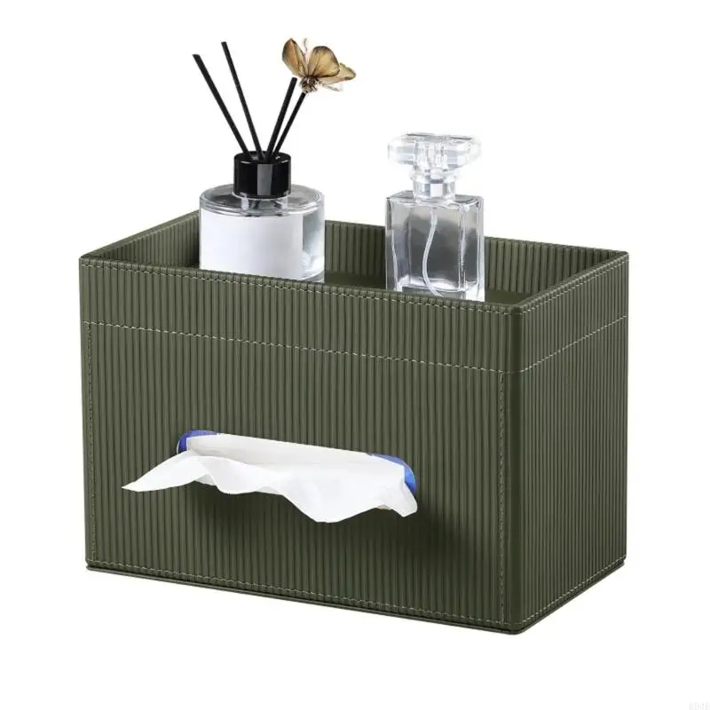 PU-Leder-Tissue-Box-Abdeckung, rechteckiger Papierhandtuchhalter für Wohnzimmer, Schlafzimmer, Badezimmer, Heimdekoration, B03E – Detail 8