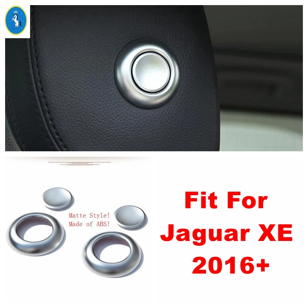 

Auto Side Seat Head Pillow Adjust Button Switch Decor Ring ABS Interior Accessories Cover Trim For Jaguar XE 2016 2017 2018 2019