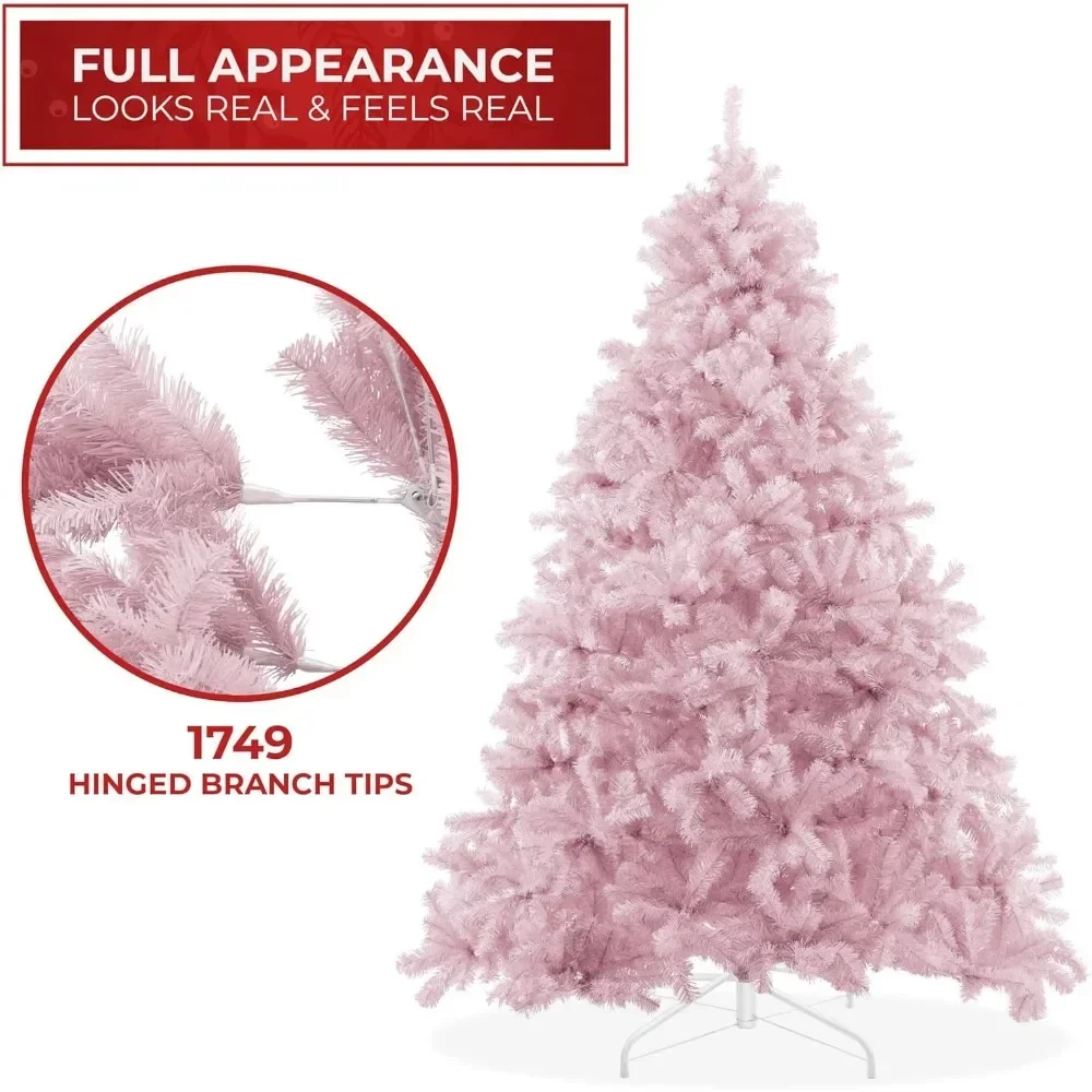 Christmas Tree with Sturdy Metal Stand Pink Spruce Artificial Holiday Christmas Tree