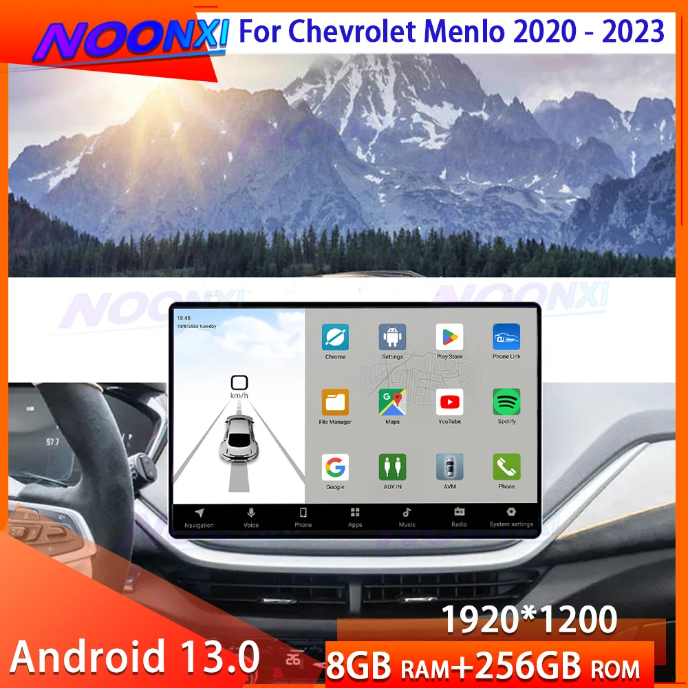 Car Radio For Chevrolet Menlo 2020 - 2022 13.1'' Android Auto QLED Carplay Screen Stereo Multimedia Video Player Navigation GPS