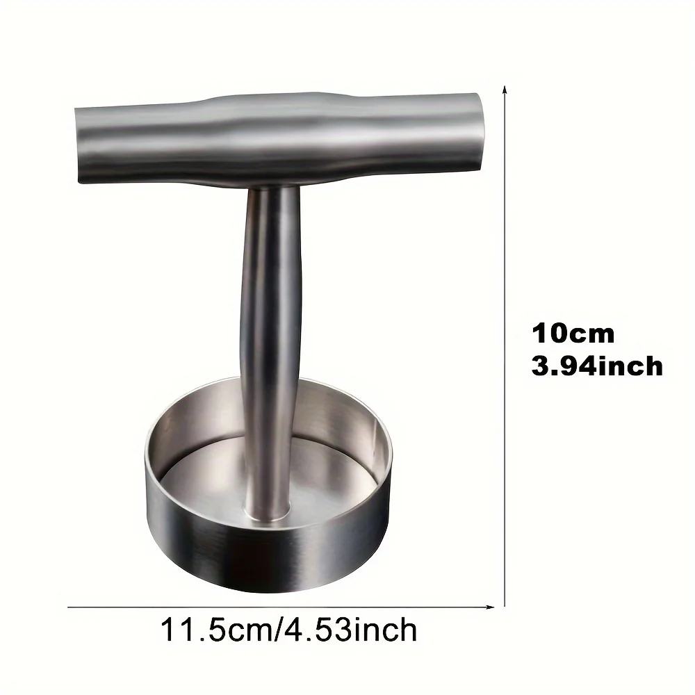 Burger Patty Press with Mold Rings - Manual Meat Press Grill Accessory for Home Use - 1PC Heavy Duty Hamburger Patty Maker