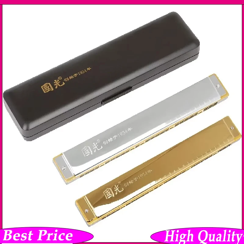 28-Hole Wide Range Polyphonic Harmonica in Key of C – Rich Tone, Precise Reed Response for Blues, Folk, Pop & Solo Performance