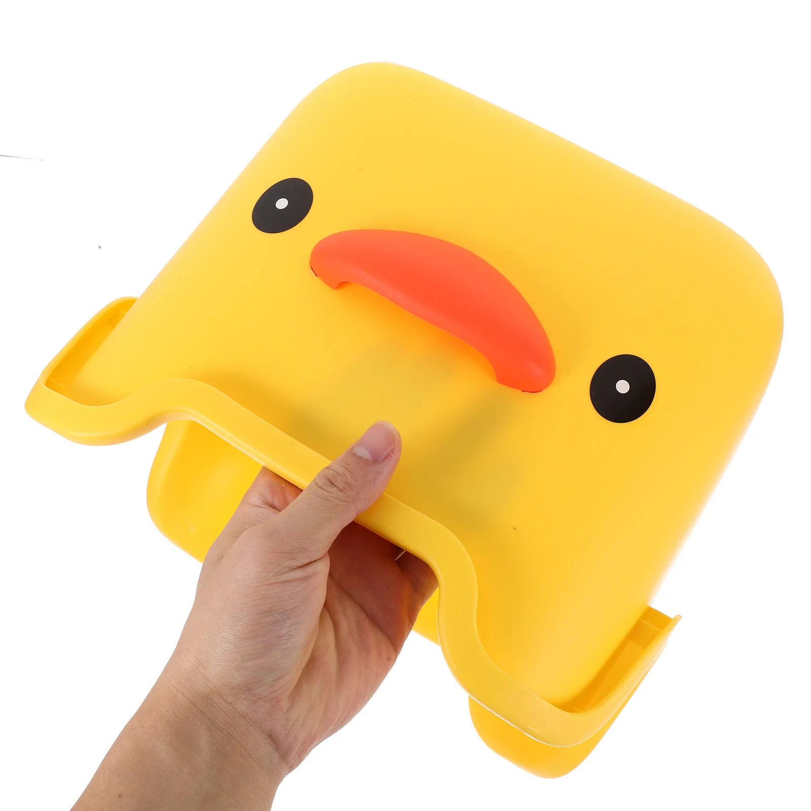 

Children Chair Yellow Duck Shape Portable Kids Stool Mini Toddler Foot Storage Plastic Bedroom Kitchen Bath Living Room