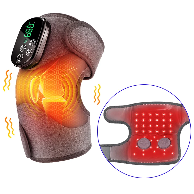لاسلكي 660nm 850nm بالقرب من الأشعة تحت الحمراء الاهتزاز تدليك الكوع الكتف منصات الركبة مع العلاج بالضوء الأحمر مع مدلك الركبة الساخن #2