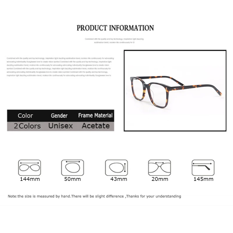 Men's TRAVIS Style Johnny Depp Vintage Acetate Glasses Frame