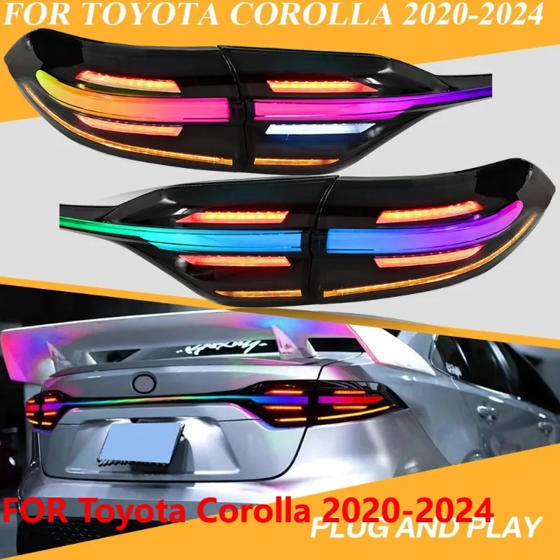 

For Toyota Corolla 2020-2024 RH+LH RGB LED Tail Lights Trunk Center Lamp