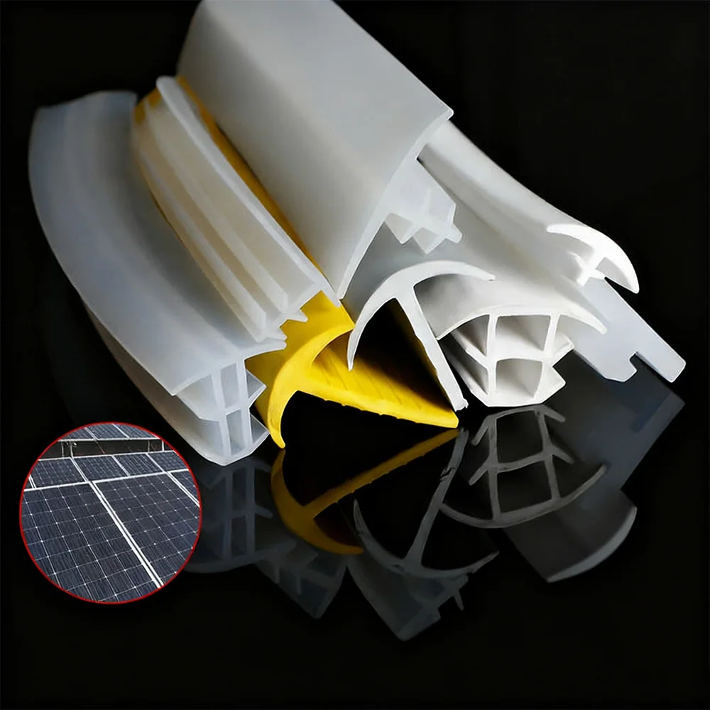 1/2 Meter T-shaped Silicone Rubber Sealing Strip Glass Gap Sealing Dustproof Anti-Collision And Waterproof Rubber Sealing Strip
