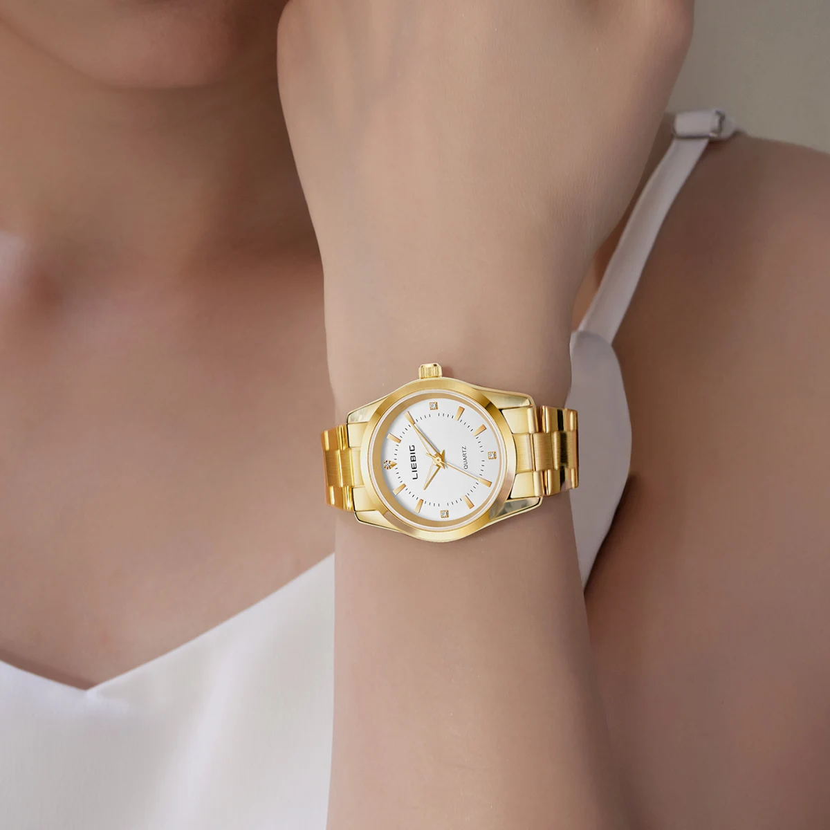 Nuovo arrivo luxury Gold orologi in acciaio inossidabile orologio da donna orologio da polso femminile Montre femme Relogio Feminino L4005