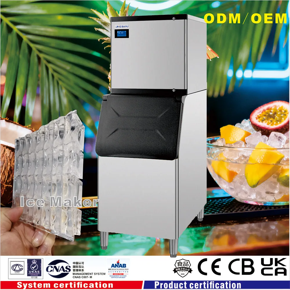 Water-Cooled Half Cube Commercial Ice Machine 150kg/24h Automatic Ice Making Equipment For Commercial Kitchen
