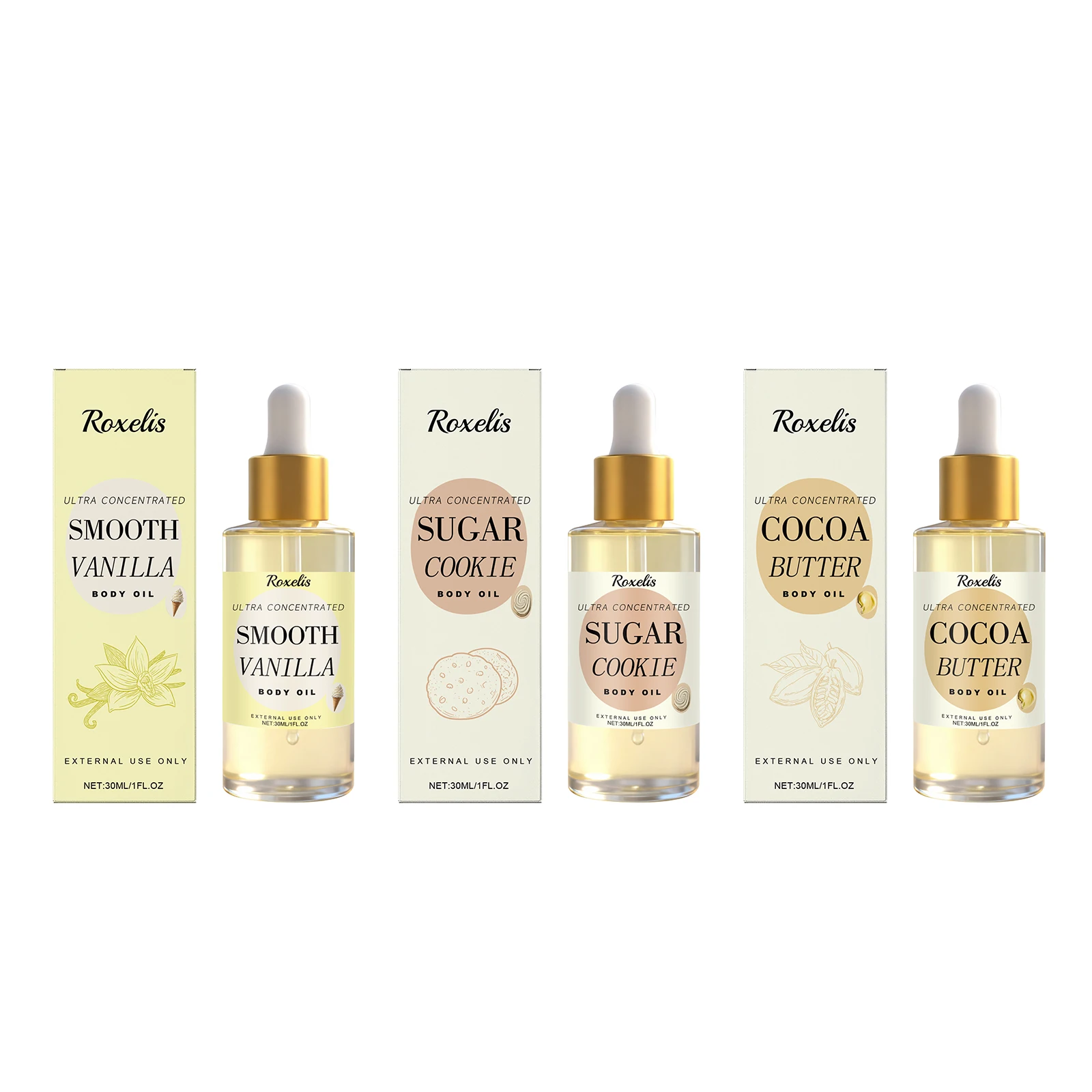 Sweet Cookie Body Oil Moisturizing Smoothing Skin Nourishment Lightweight Enhance Skin Elasticity Lasting Fragrance Body Care