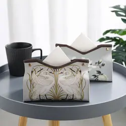 PU Leather Tissue Box for Home, Desktop Drawer, Napkins Storage, Car Toilet Paper Holder Bag for Living Room Bedroom