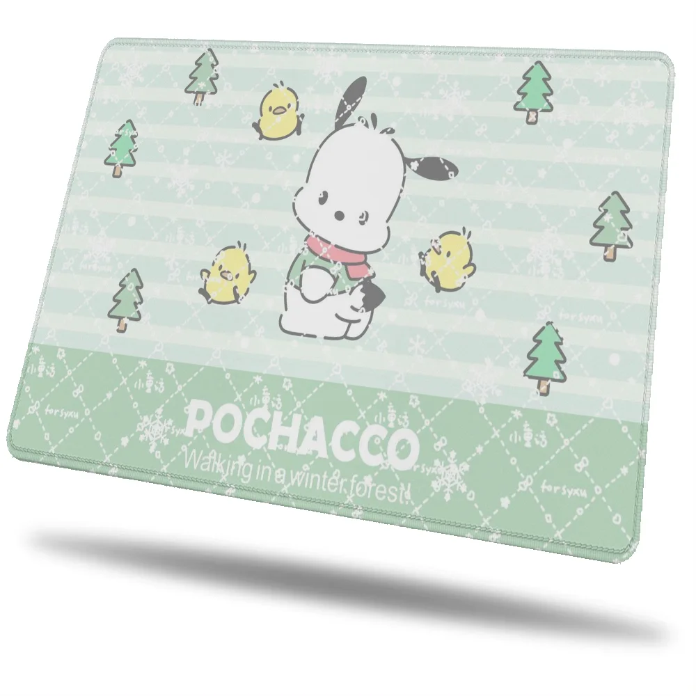 Gaming Mouse Pad Anime Pochacco Small Pc Gamer Girl Desk Accessories Rubber Mat Mousepad Company Game Mats Mause Laptop Computer