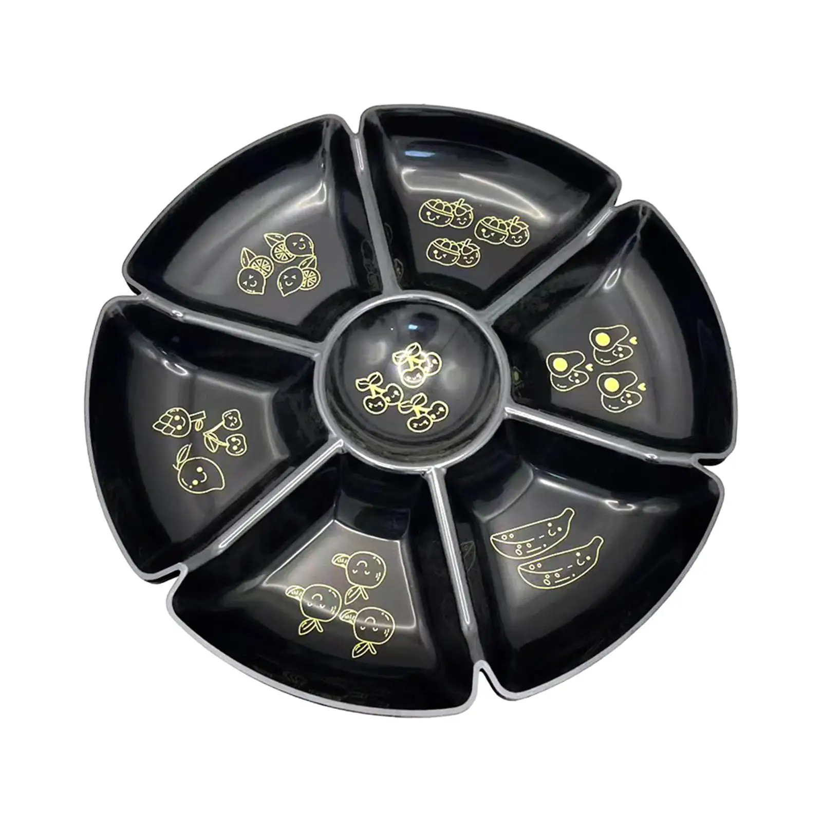 صينية تقديم وجبات خفيفة مقسمة ، أطباق مكسرات غير قابلة للكسر ، أطباق رقاقة وتراجع