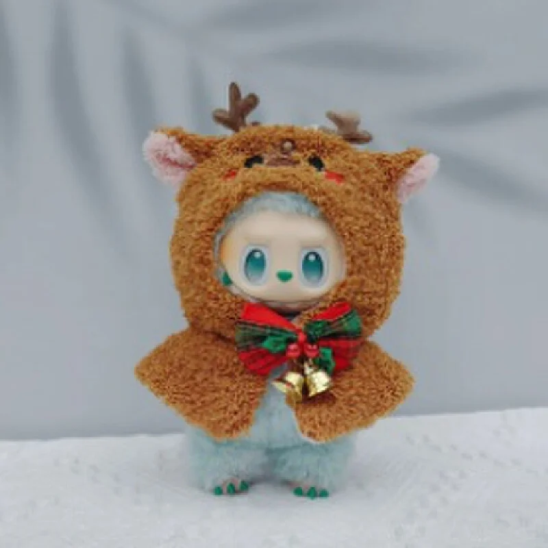 Kostum Labubu 17cm Terbaru Laris Manis, Kostum Labu Halloween, Dekorasi Natal, Figur Vinyl, Hadiah Kostum