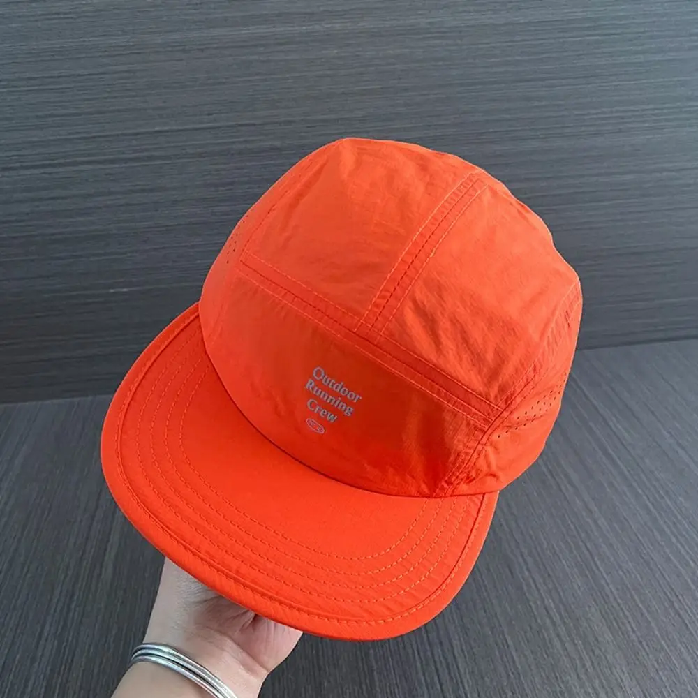 

Casual Contrast Color 5 Panel Baseball Cap Quick Dry Embroidered Letter Sports Cap Lightweight Mesh Breathable Sun Hat Unisex