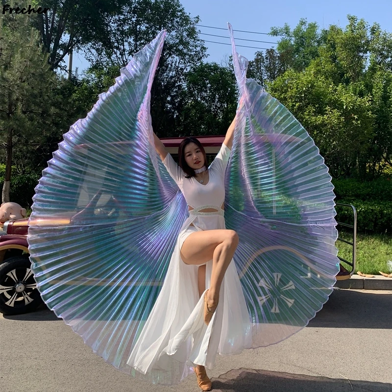 New Style Show Dancing Wings Performance Stage Costume di danza del ventre donna versione grande velo da ballo Party Club bella ala