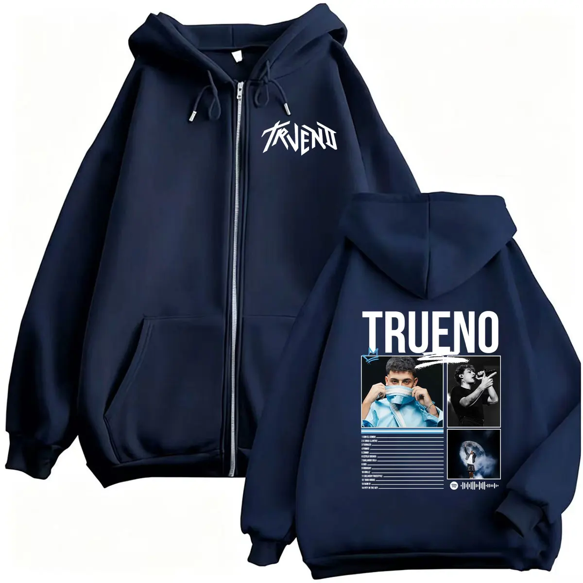 Rapper Trueno Turr4zo Album 2026 Tour Zipper Hoodies Men Women Vintage Fashion Zip Up Sweatshirt Tops Casual Hoodie Coats Jacket