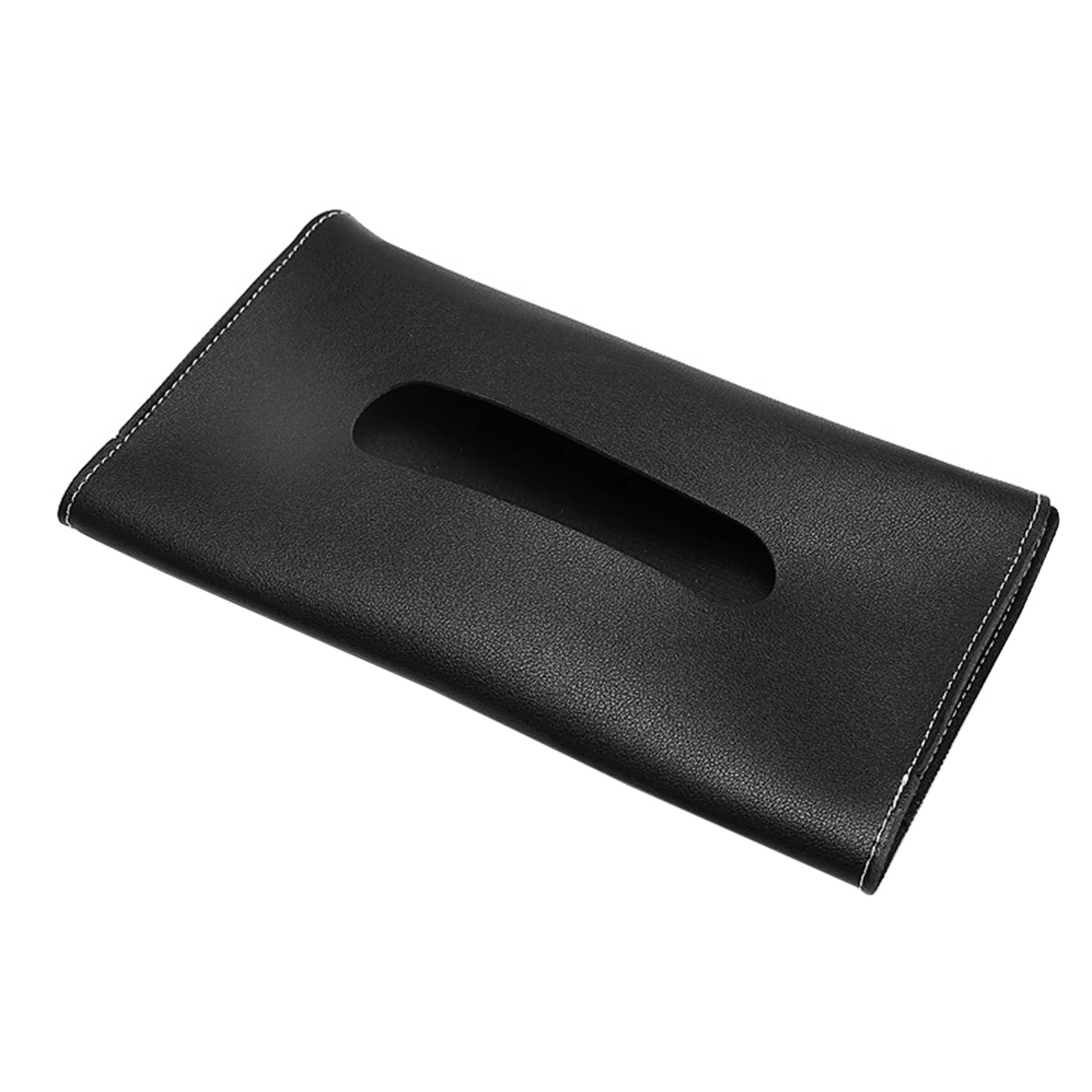 Car Tissue Box Towel Sets Car Sun Visor PU Leather Tissue Box Holder Car Tissue Holder for Cars Black