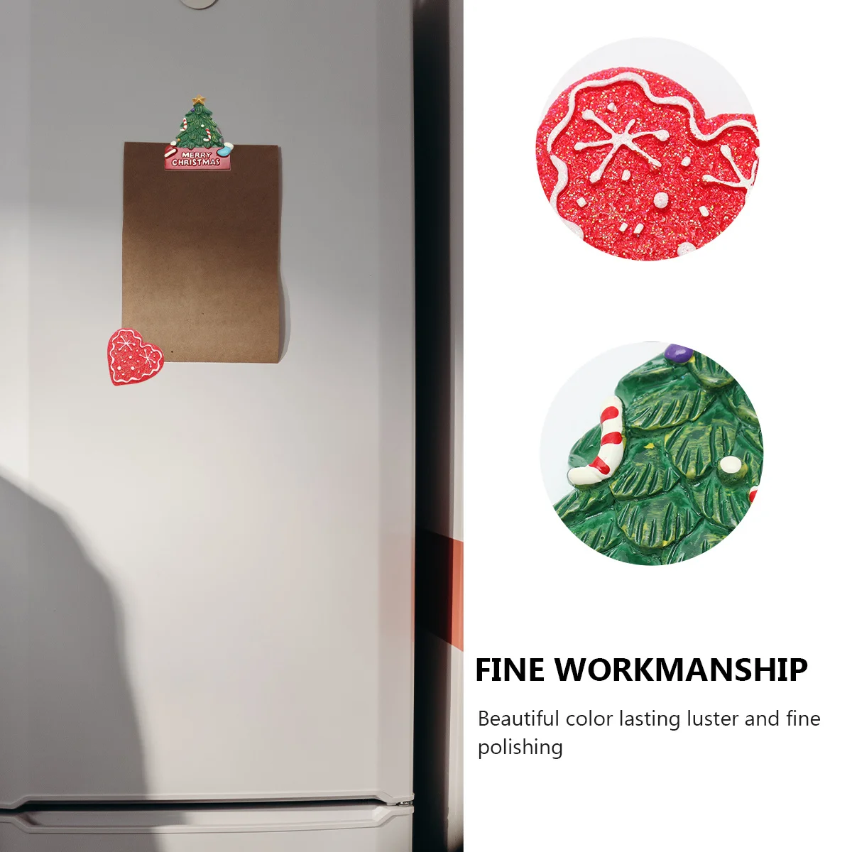 

5Pcs Refrigerator Stickers Resin Ornaments Adorable Decoration DIY Crafts Material Christmas Jewelry Parts Delicate Accessories