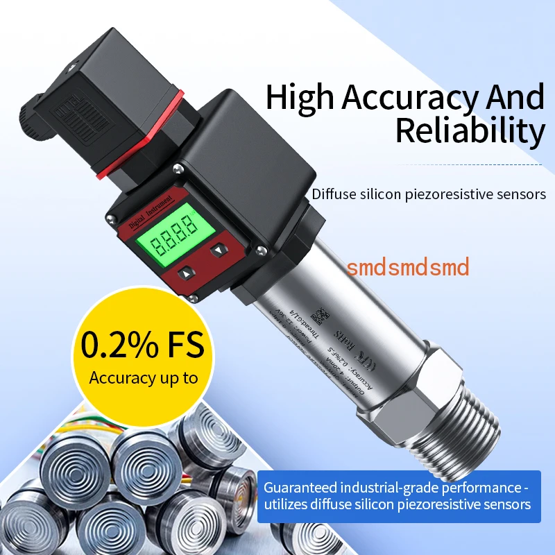 Digiatl Pressure Transmitter 0-10bar 0-300bar Pressure Transducer 4-20MA 0-10V RS485 M20*1.5 Pressure Sensor Transducer