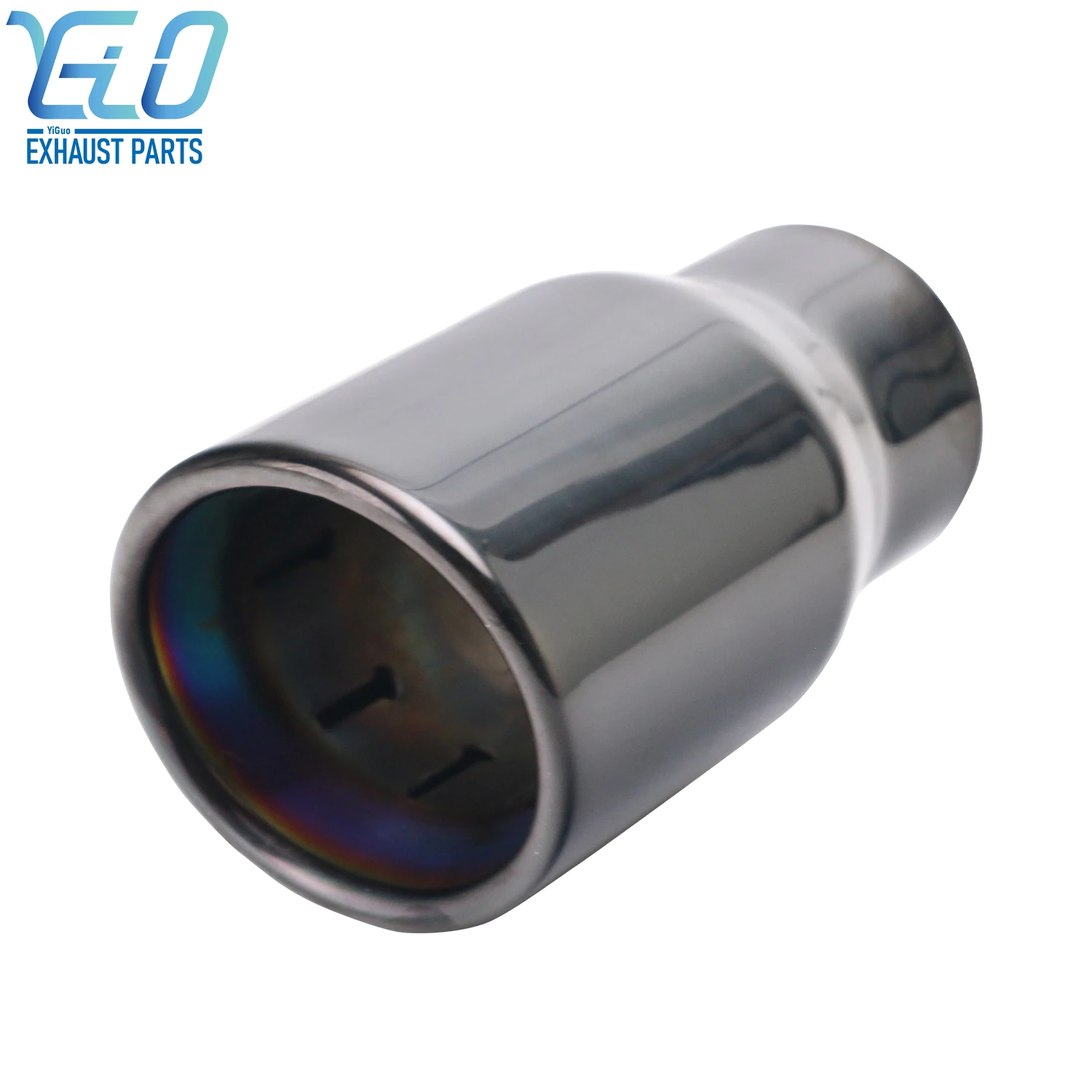 

Exhaust tail throat 2.5 inch inlet 89mm Rolled Slant Outlet Stainless Steel exhaust End Pipe
