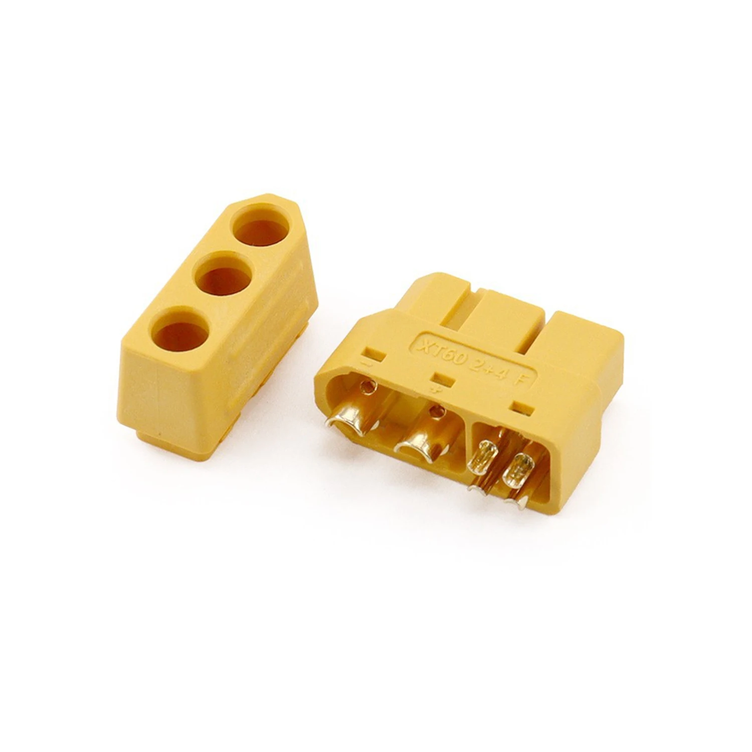 5pcs XT60 (2+4) Male Female Plug Connector with Signal Pin and Sheath Solder Wire Model Accessories For use in RC vehicles, dron