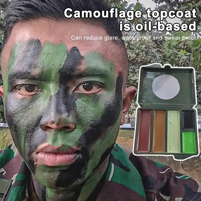 

5 Colors Fans CS Shooting Face Paint Camouflage Oil Men Women Outdoor Military Training Hunting Football Gear