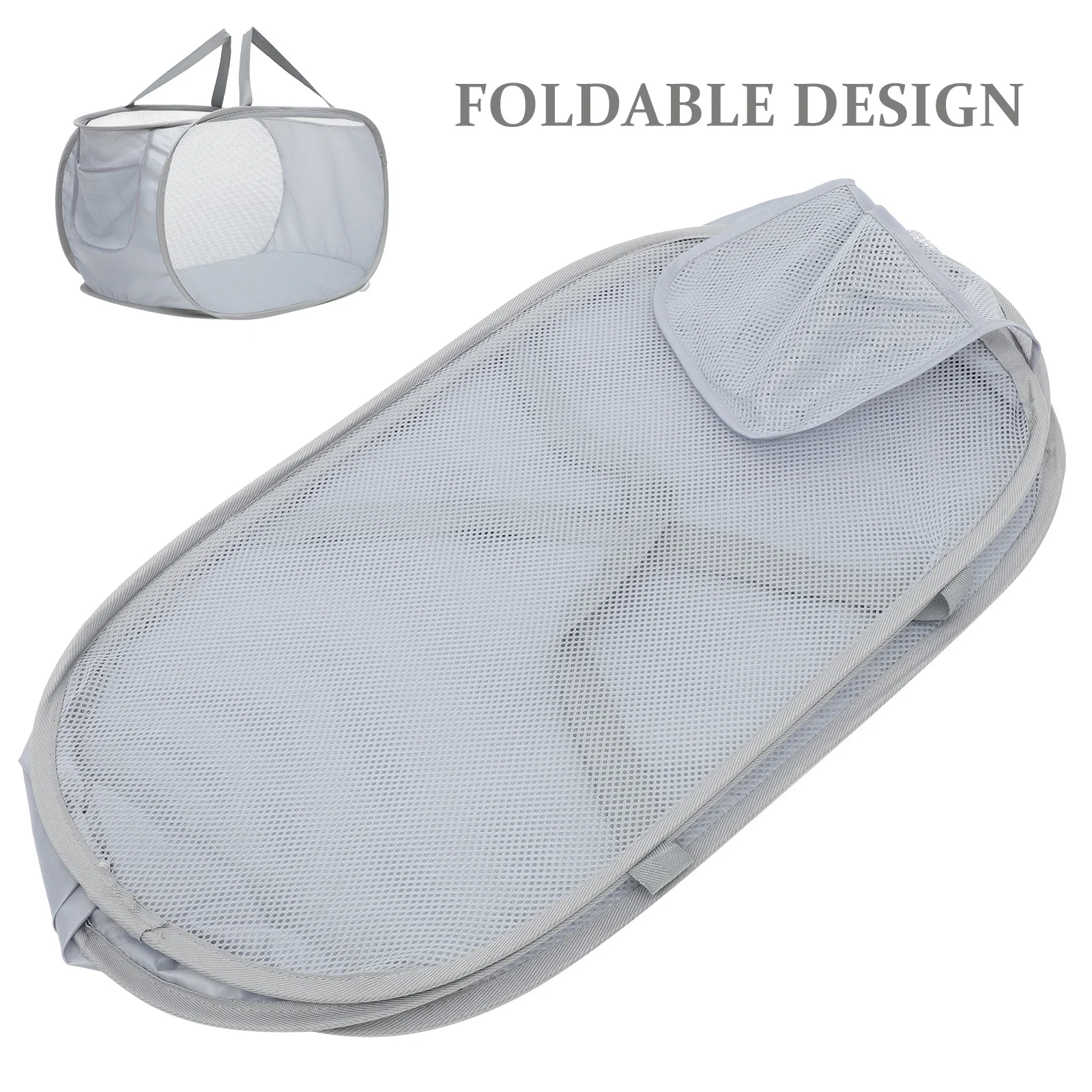 

Portable Foldable Laundry Basket Large Mesh Hamper for Dirty Clothes Storage Home Travel Foldable Laundry Basket
