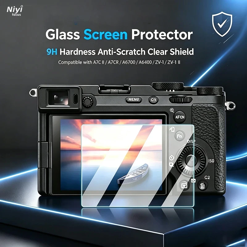 1/2/3PCS Tempered Glass Screen Protector for Sony A7C II A7CR A6700 A6400 ZV-1 ZV-1 II Anti-Scratch Mirrorless Digital Camera