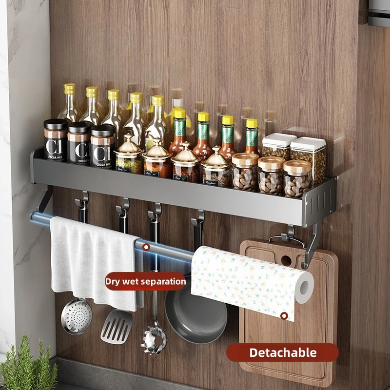 Condimenti da cucina a parete portaspezie scaffale Organizer scaffale da cucina scaffale da parete organizzatori appendiabiti per cucina