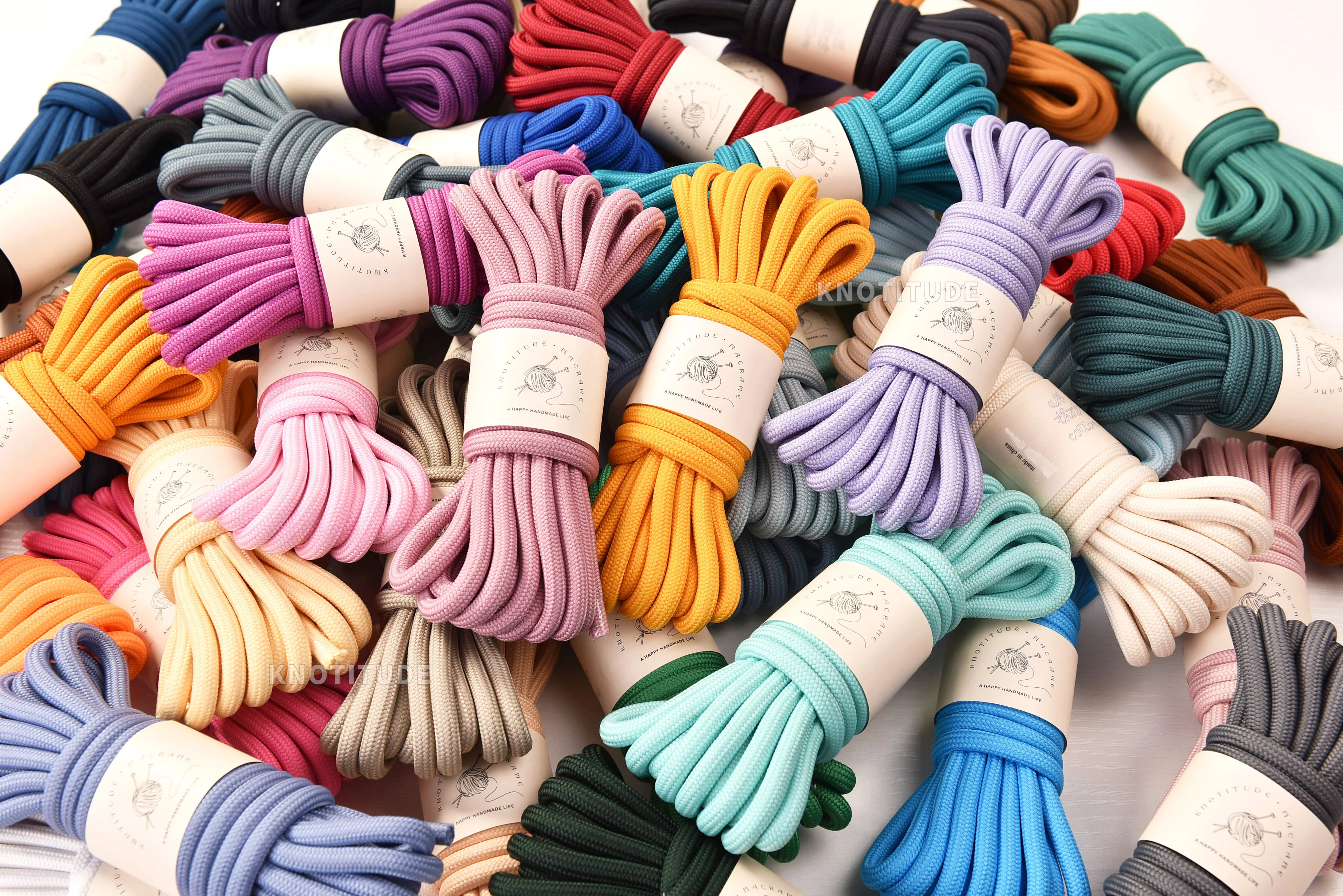 البوليستر جديلة الحبل 5 متر مقود الحيوانات الأليفة حبل أمان في الهواء الطلق سميكة مكرامية الحبل لصنع الحقائب والإكسسوارات اليدوية ذاتية الصنع/8 مللي متر #2