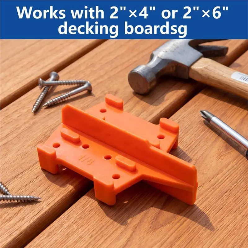 ABMR-For Composite Hardwood Pressure Treated Decking Accessories- 6 Pcs ABS Deck Spacer, 1/8