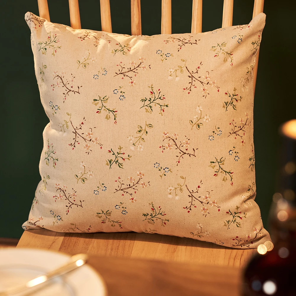 LEEJOOM Linen Cotton Printed Flower Pattern Pillow Covers Pillowcases Sofa Cushion Cover for Home Decor Bed Car 45x45/30x50cm