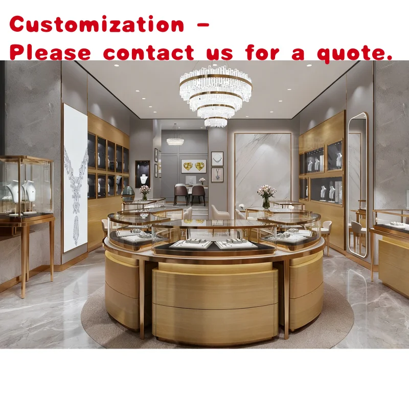 

custom.Modern Dubai Jewelry Shop Interior Design with LED Lighting Showcase Display Layout Mall Shopping Jewellery Shops