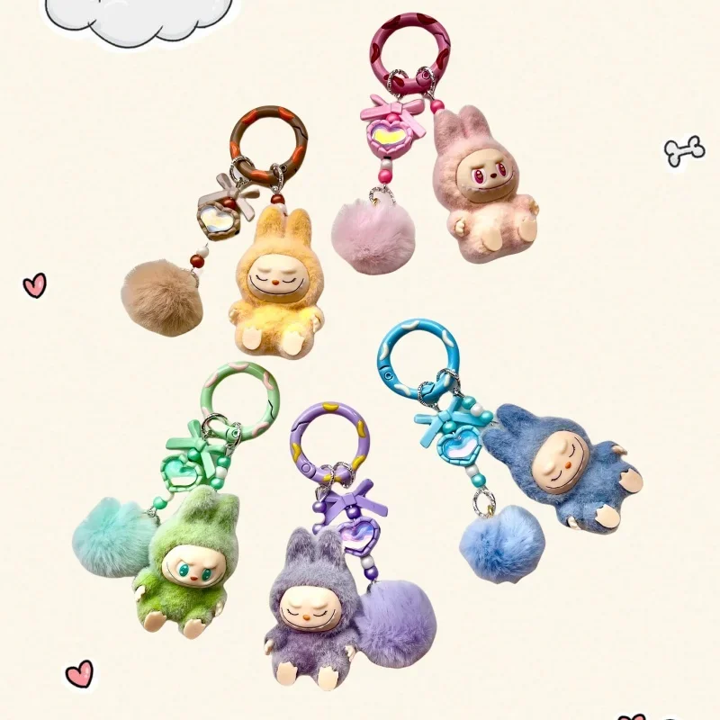 

2025 New Keychain Cartoon Creative Couple Keyring Kawaii Doll Pendant Car Key Chain Ackpack Decoration Women Men Presents
