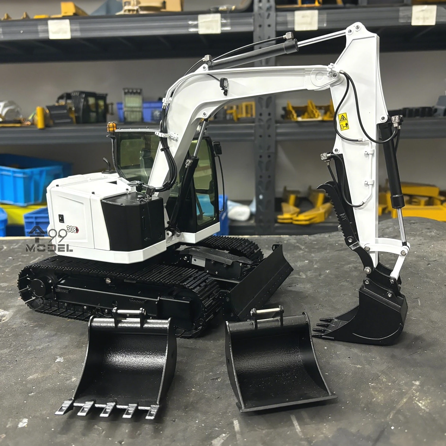 

C308 Мини-экскаватор 1/14 Гидравлический радиоуправляемый экскаватор Маленькая металлическая модель RTR Инженерное оборудование Грузовик с дистанционным управлением Игрушки для мальчиков