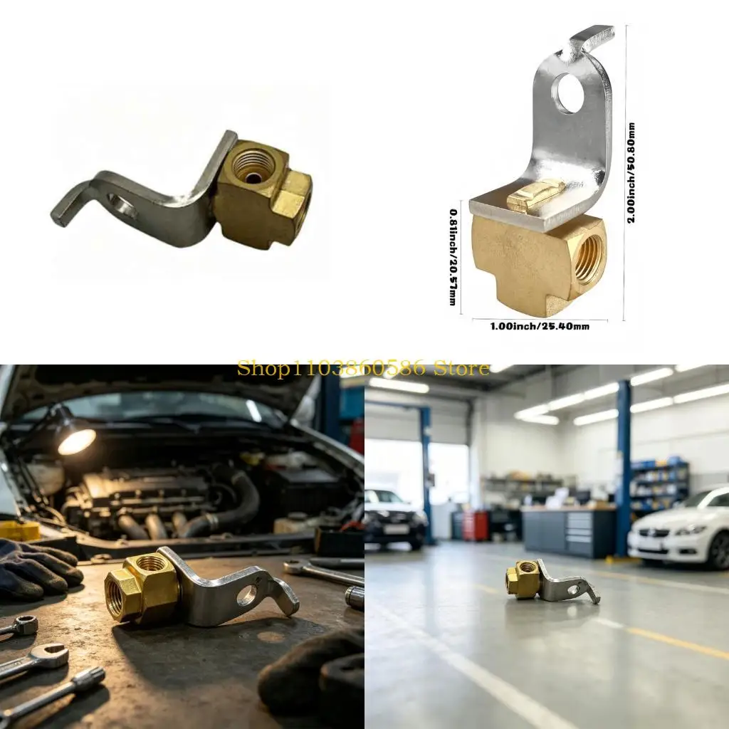 242A 3-Way Brake Fluid Line Split Fitting 3/16 in with Mounting Bracket for Brake System Repair, and Maintenance Use