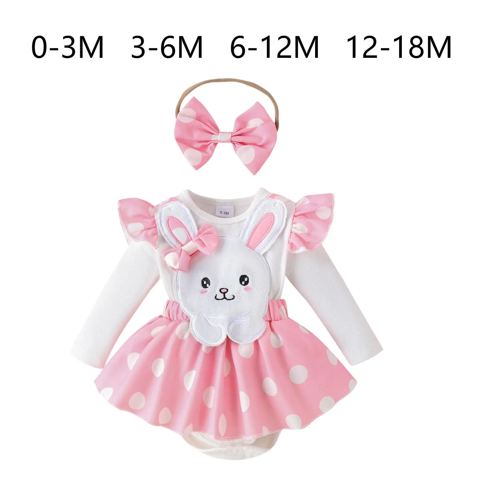 Vestido de conejo para niñas con pajarita, accesorios de disfraz de conejito de Pascua, vestido ligero para regalo, fiesta temática de baile y graduación