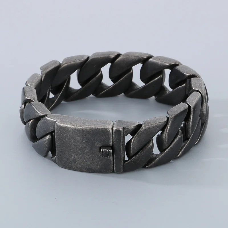 

20mm Heavy Punk Rainbow Curb Cuban Chain Bracelet Men Women Hiphop Gold Silver Color Stainless Steel Bike Biker Bangle Jewelry