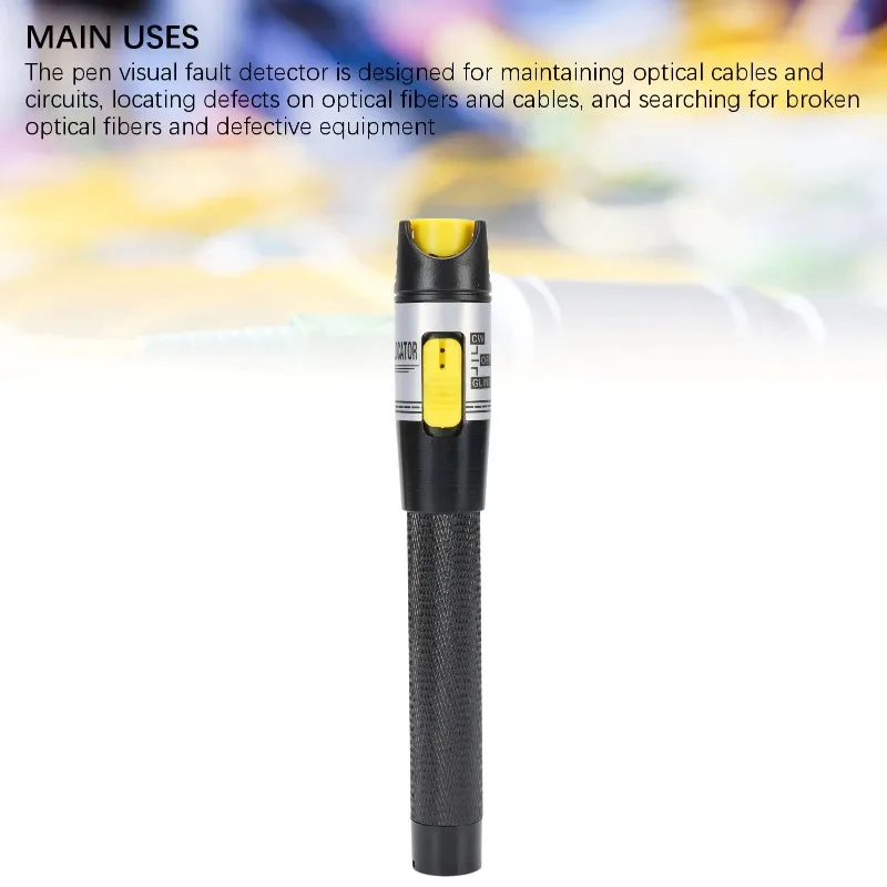 VFL Non Touch Portable Fiber Visual Fault Locator Pen 50KM Rechargeable Optic Cable Tester Tool K-C15