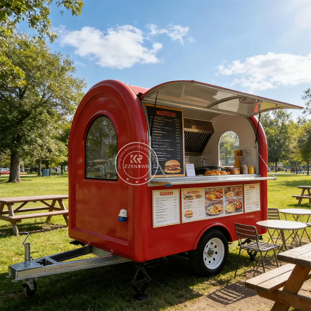 

Мобильный фудтрак на заказ, фургон для быстрого питания, передвижной прицеп для уличной торговли с полной кухней, портативный фургон для барбекю