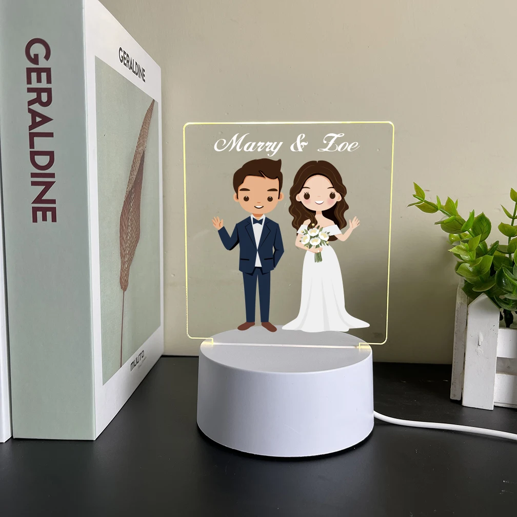 

Personalized Custom LOVE Fashion Children'S Lamp Birthday Party Decor Usb Atmosphere Table Lamp