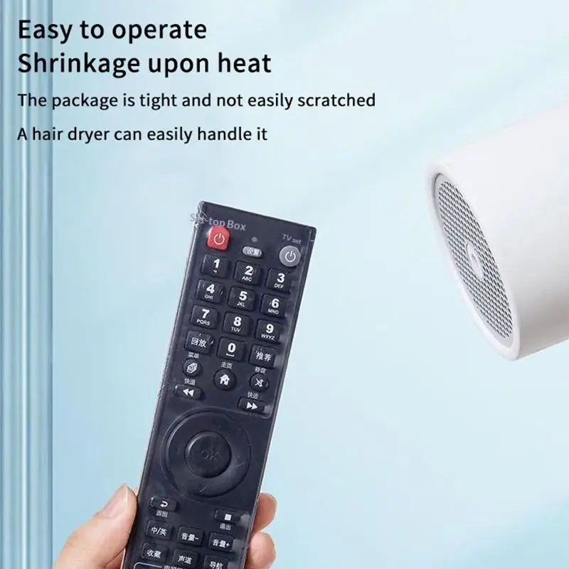 10-60pcs Transparent Shrink Film Bag Anti-dust Protective Case Cover For TV Air Conditioner Remote Control Shrink Plastic