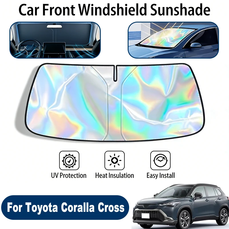 

Windshield Sun Shade For Toyota Coralla Cross Foldable UV Reflective Front Window Sun Protection Cover Accessories