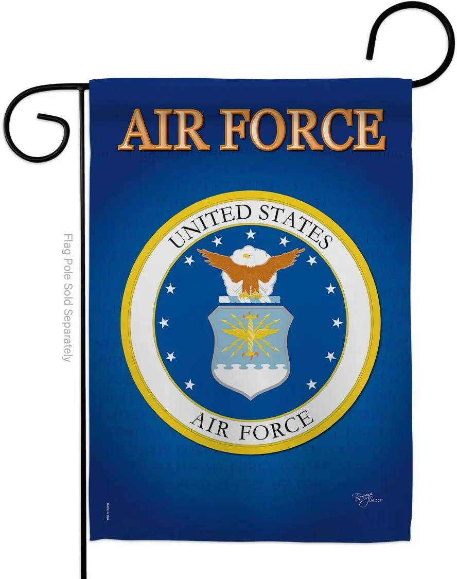 Breeze Decor US Air Armed Forces USAF Officially Licensed United State American Military Retire Decorative, Garden Flag 13