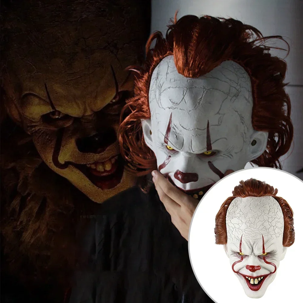 Halloween Mask Luminescent Stephen King's It Mask Pennywise Horror Clown Joker Mask Clown  Halloween Cosplay Costume Props