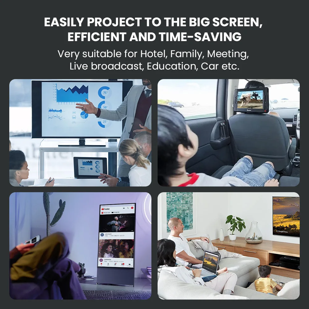 Proscreencast-SC01 2.4G/5G 4K HDR Miracast WiFi 디스플레이 수신기 동글, Airplay DLNA HDMI TV 스틱용